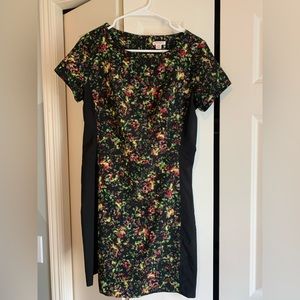 Party dress, black and neon